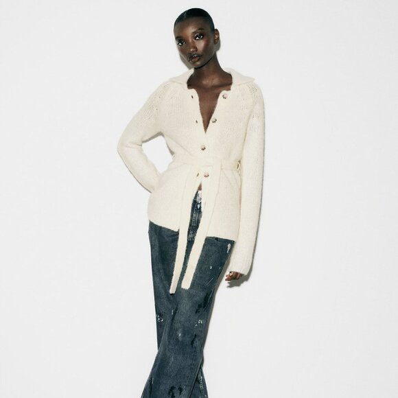 ZARA WOOL BLEND KNIT CARDIGAN - Picture 3 of 6